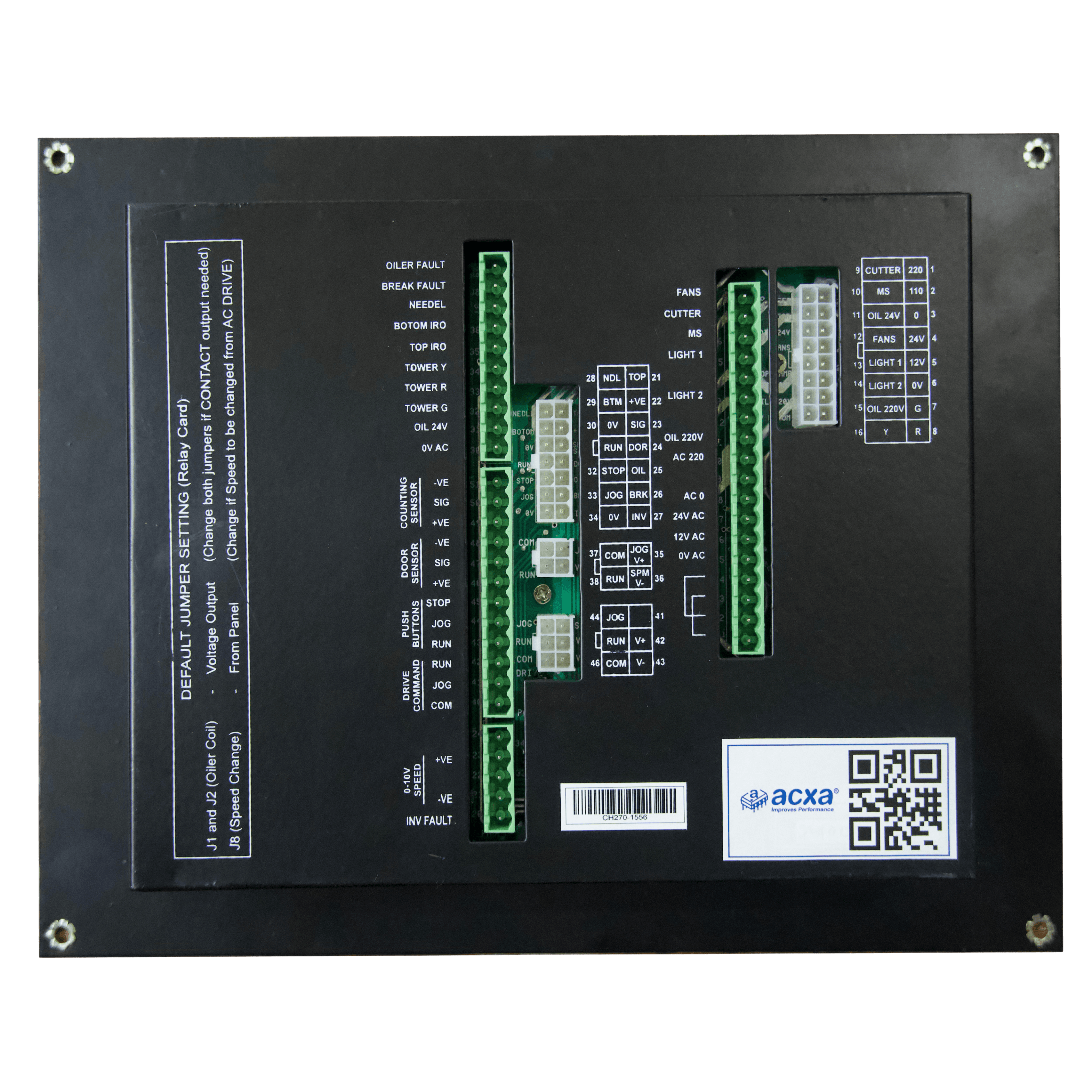 CH270 Controller back panel
