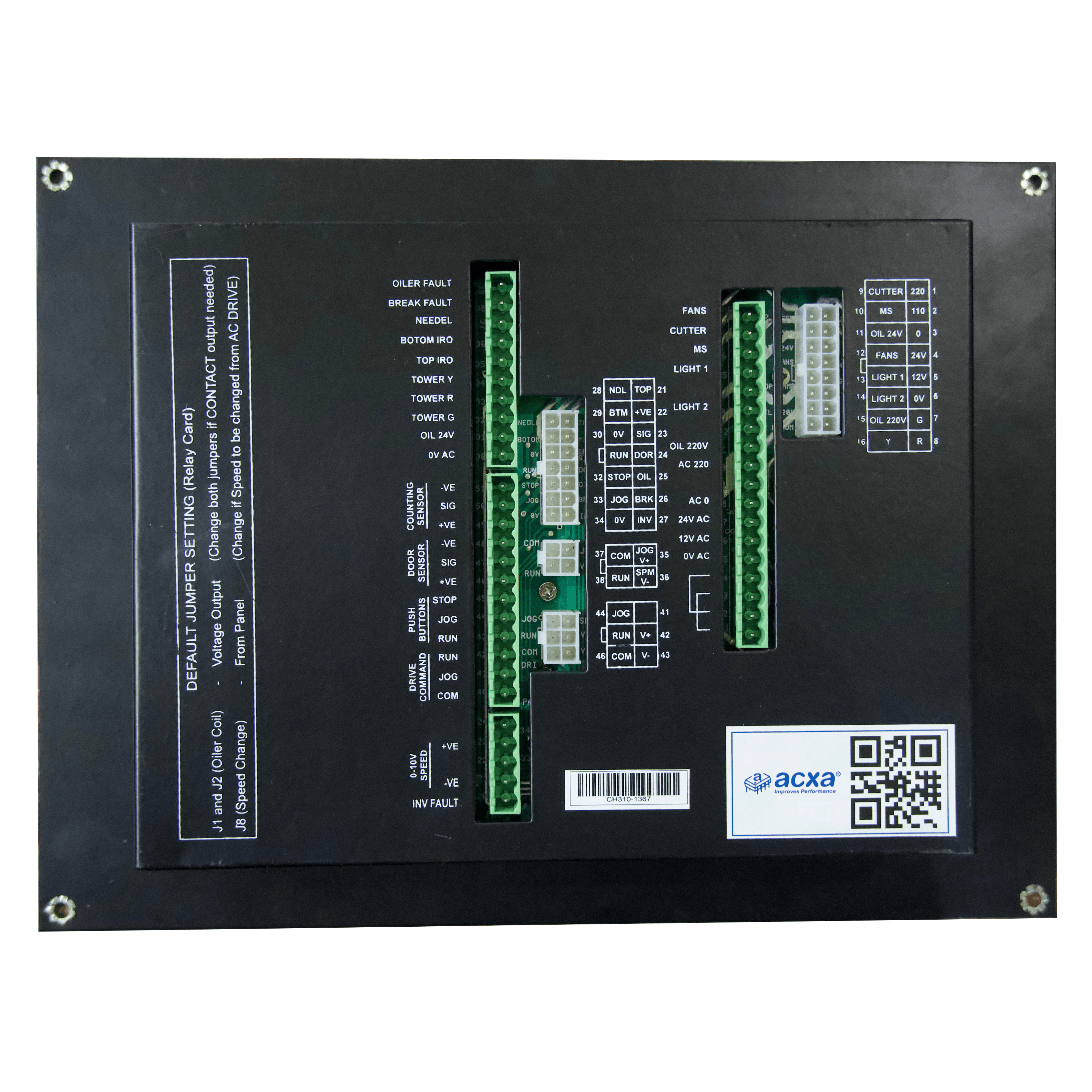 CH310 Controller back panel