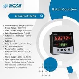 Batch counter sensor and relay wiring