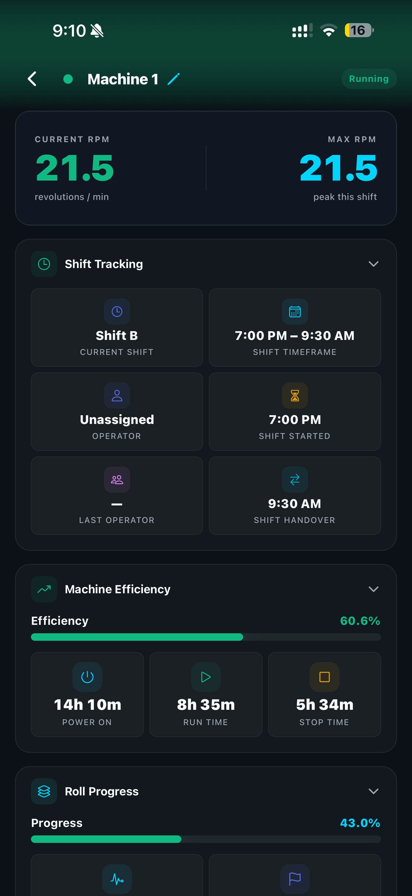 ACXA App - Machine Detail