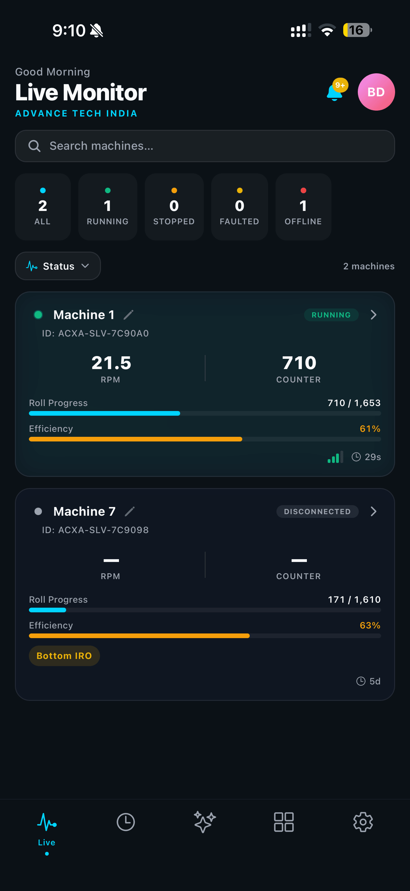 ACXA App - Live Monitor