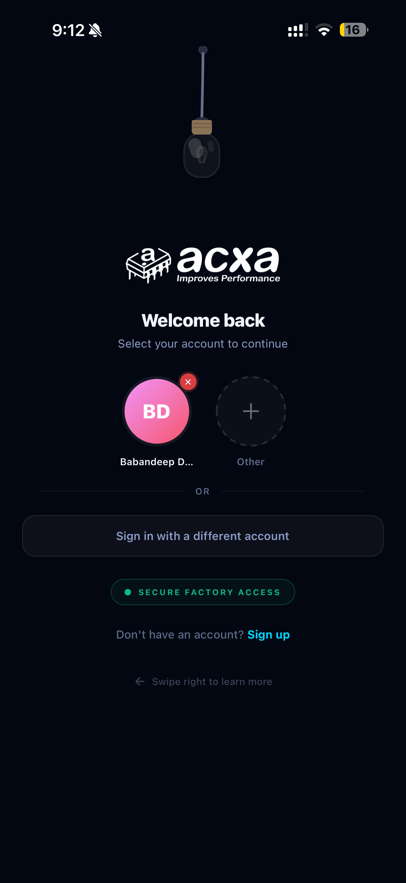 ACXA App - Login